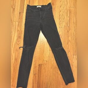 Madewell High Rise Distressed Skinny Jeans